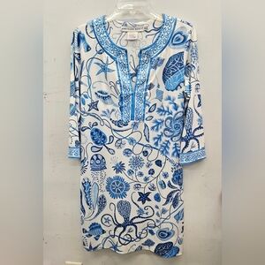 *SOLD* Gretchen Scott Blue/White Dress
